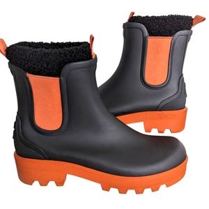 Stylish Black and Orange Women's Boots